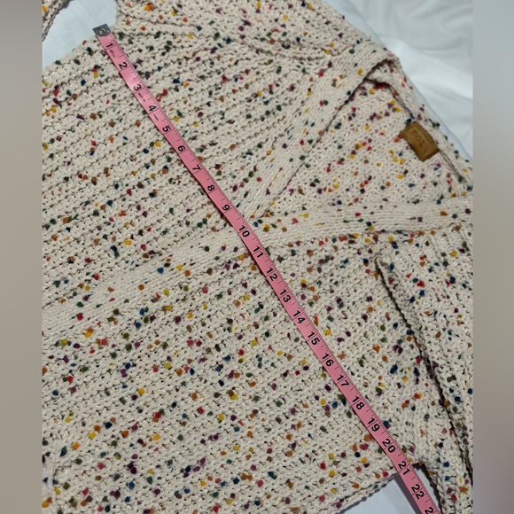 NWOT - POL | Confetti Cardigan Sweater | Cream & Multicolored | Size L - Picture 5 of 9